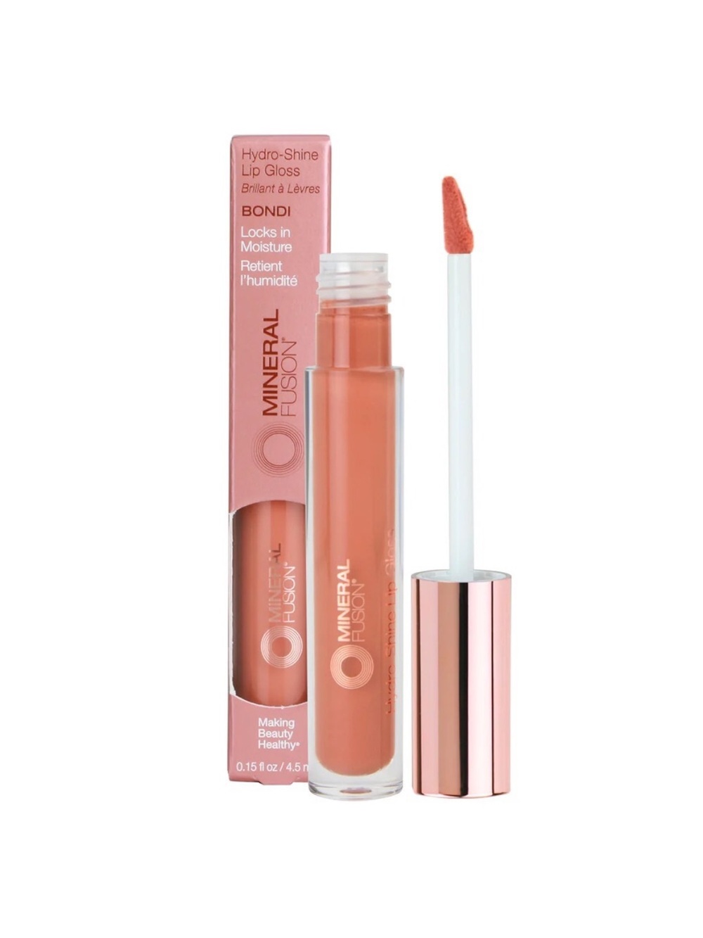 Mineral Fusion Hydro-Shine Lip Gloss Bondi - Peach Coral